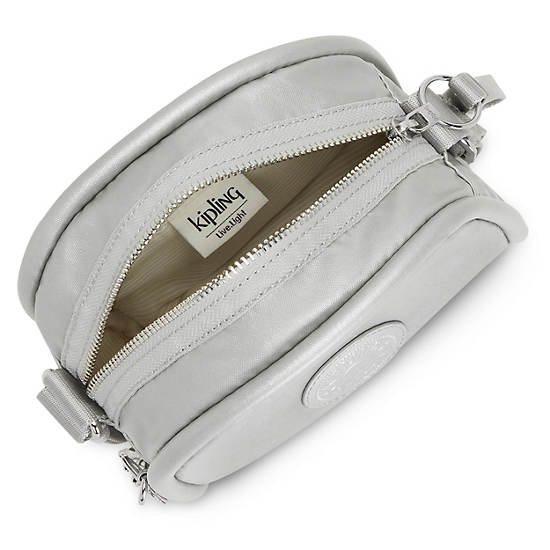 Kipling Jesper Metallic Crossbody Veske Sølv | NO 2032ZU